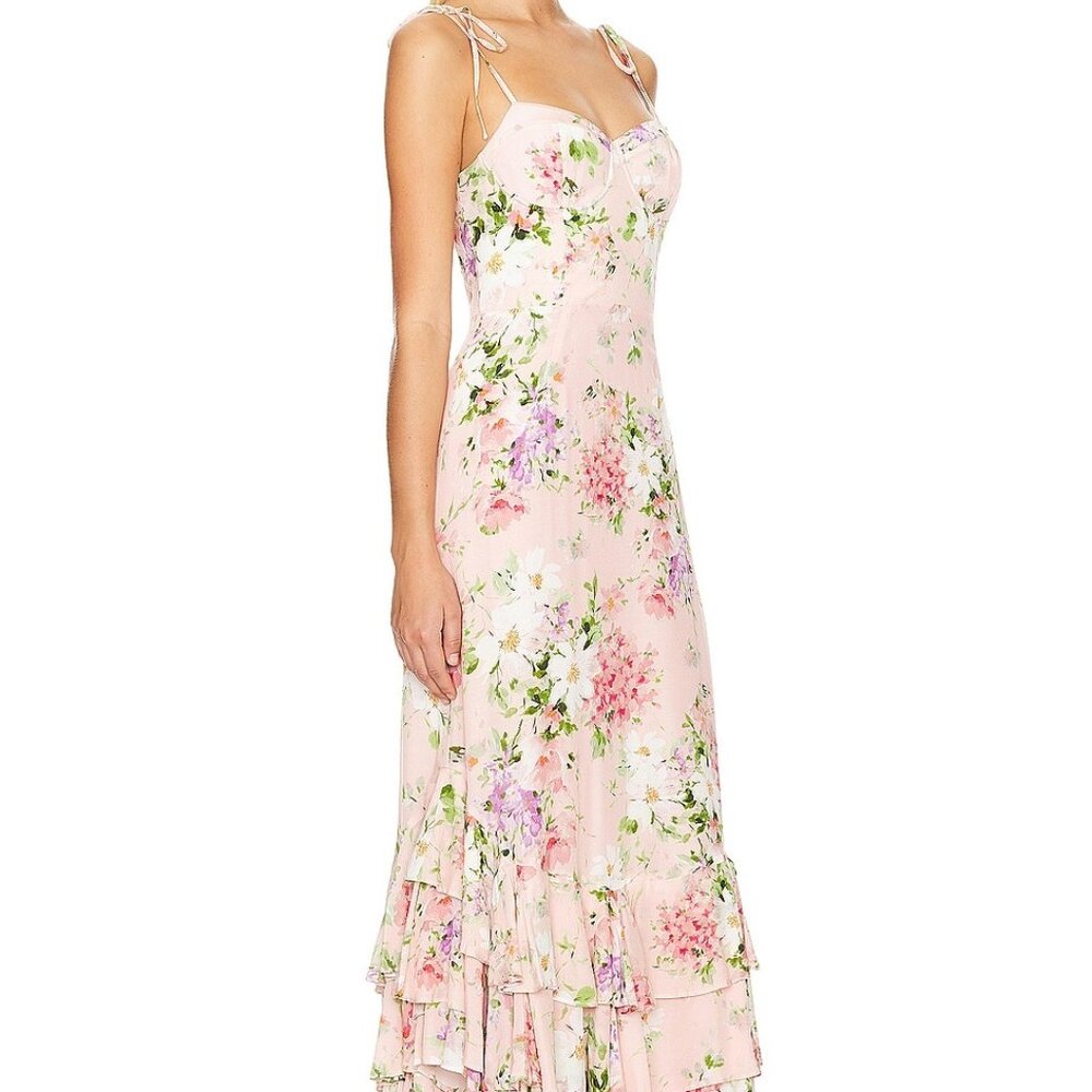 NWT NEW YUMI KIM BAXTER DRESS IN SOFT KISS BLUSH REVOLVE PINK FLORAL MAXI FLOWY